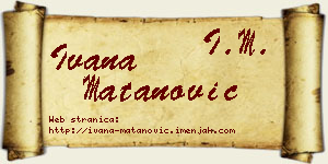 Ivana Matanović vizit kartica